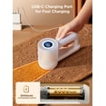 thumbnail image 5 of Rechargeable Fabric Shaver, 2 in 1 Electric Lint Remover with Lint Brush, Fuzz Lint Shaver, Sweater Shaver to Remove Pilling, Fabric Defuzzer for Clothes, Furniture (White), 5 of 10