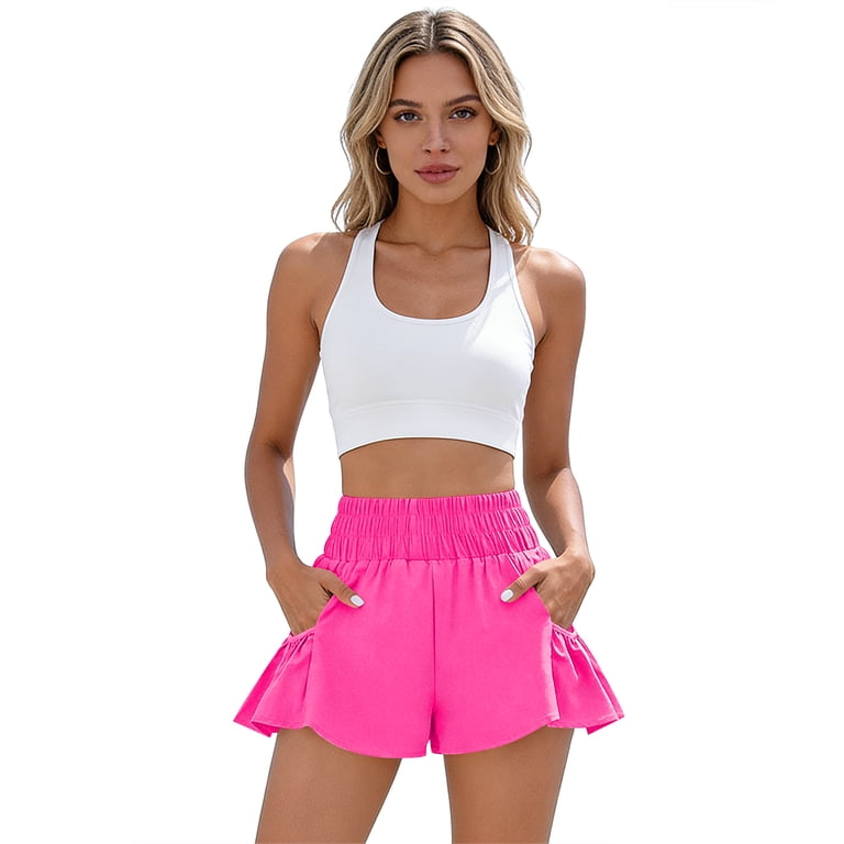 Vamuko Ruffle Shorts for Women Drawstring Flowy Shorts 2026 Summer