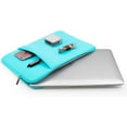 thumbnail image 5 of RAINYEAR 16 Inch Laptop Sleeve Protective Soft Case Padded Cover Carrying Bag with Front Pocket & Accessories Pouch, Specially Compatible with 2021 2022 16" MacBook Pro M1 for Model A2141 A2485(Blue), 5 of 7