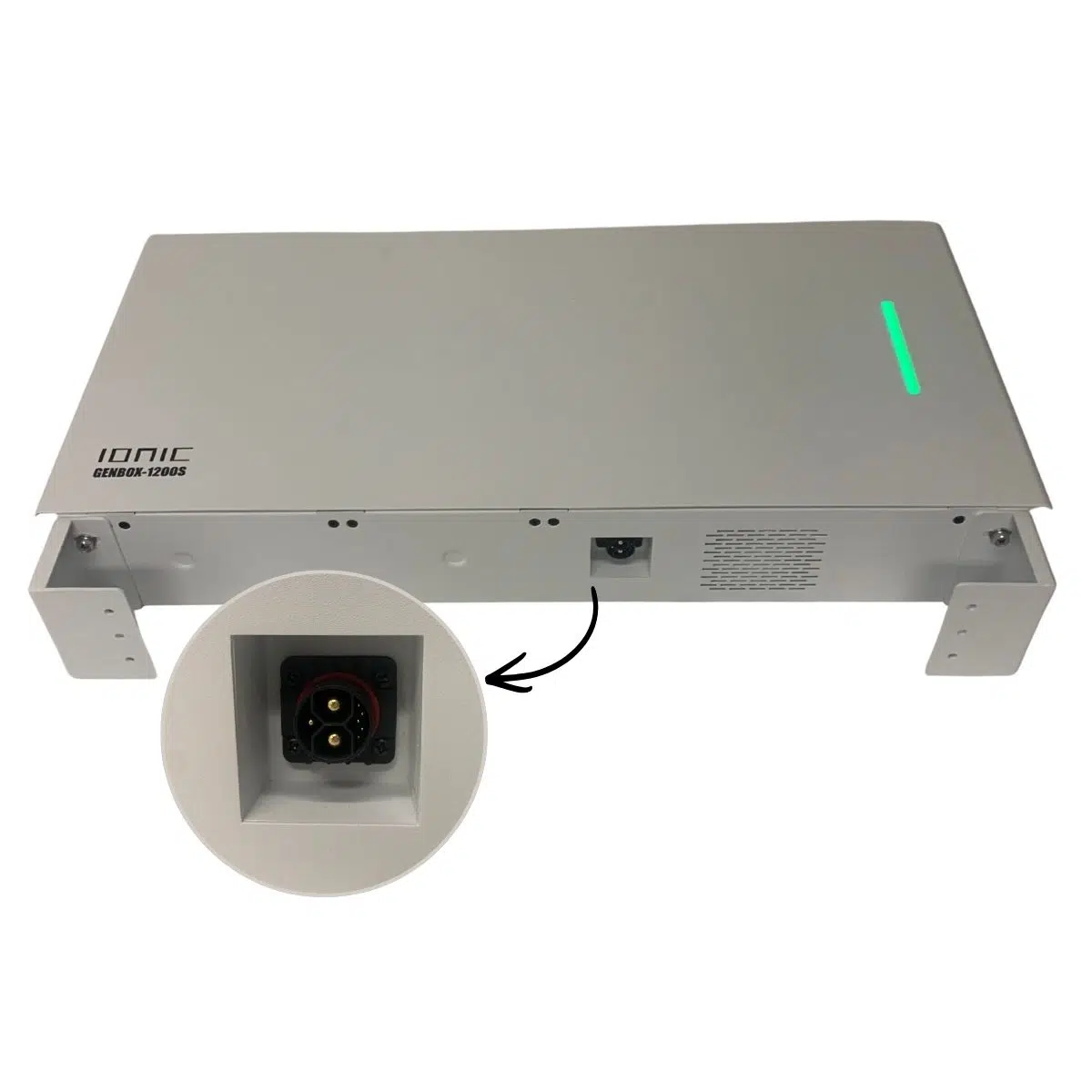Ionic GenBox 1200S | 1200W Slim Battery Backup with Sub-20ms UPS for Essential Appliances