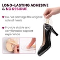 thumbnail image 5 of Welnove Ball of Foot Cushion Metatarsal Pads - Non Slip Gel Heel Pads - Heel Cushions to Prevent Toe Sliding, All Day Comfort Shoe Insert Pads for High Heels, Sandals, Wedding, Party (2 Pairs Clear), 5 of 7