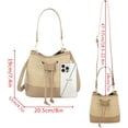 thumbnail image 2 of LinYooLi Women Drawstring Shoulder Bag Straw Weave Handbag Summer Beach Purse, 2 of 6