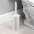 thumbnail image 3 of iDesign Plastic Toilet Brush and Holder Set, 4.2'' x 16'', Plastic, White, 3 of 5