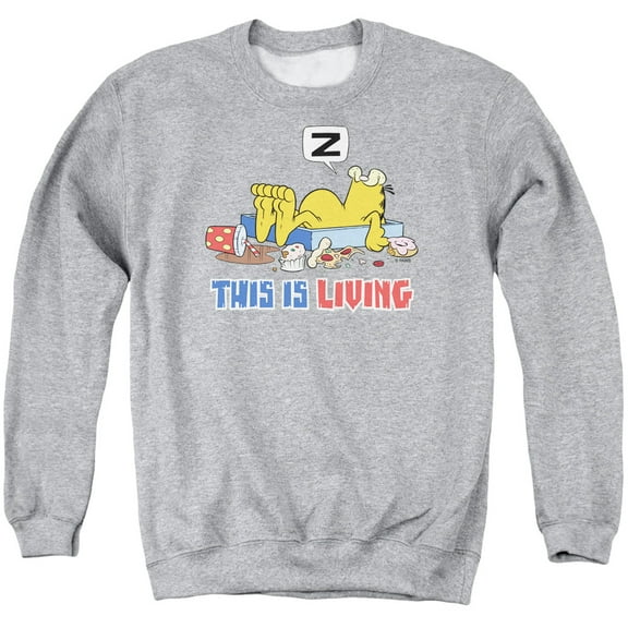 Garfield - This Is Living - Crewneck Sweatshirt - Medium
