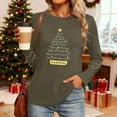 thumbnail image 4 of Craaazy Christmas Shirts for Women Round Neck Long Sleeve Tops Casual Lightweight Christmas Blouses Gifts, 4 of 9