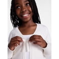 thumbnail image 4 of Wonder Nation Girls Bow Front Cardigan with Long Sleeves, Sizes 4-18 & Plus, 4 of 6