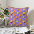 thumbnail image 6 of Fotbe Yellow Lemon And Orange Pattern Velvet Decorative Throw Pillow Covers with Elegant Piping, Soft Plush Cushion Cover for Sofa, Bed, Car, Office-18"x18", 6 of 8