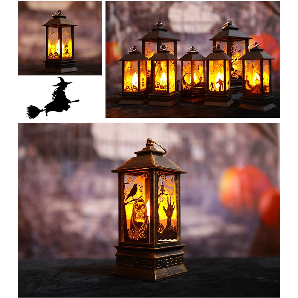 Leeten Halloween LED Electronic Candles Light Vintage Witch Castle