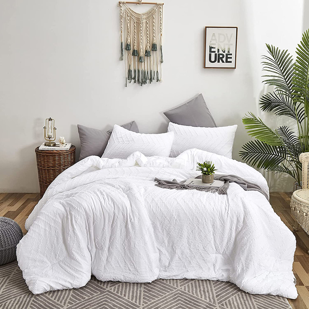 White Comforter Queen Size Boho Comforter Set Full Size White Tufted