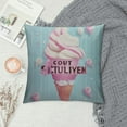 thumbnail image 2 of GOSMITH  Candy Throw Pillow Cover Sweet Ice Cream Funny Best in Town Any Flavor Dessert Pink Cozy Square Cushion Case for Men Women Boys Girls Room Home Decor, 2 of 5