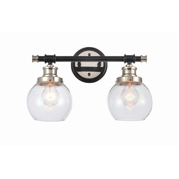 340-2W-BPN-G3404-6 Innovations Lighting Saybrook - 2 Light Bath Vanity-10.5 Inches Tall and 16.25 Inches Wide-Black Polished Nickel Finish-Seedy Glass