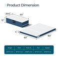 thumbnail image 6 of LINSY LIVING Queen Size Folding Mattress, 4 Inch Trifold Mattress Topper with Washable Tencel Cover, Queen Memory Foam Mattress Topper, Foldable & Portable, Easy Storage, 80" * 60", 6 of 6