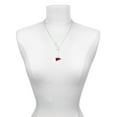 thumbnail image 3 of Delight Jewelry Acrylic 3/4" Maroon Megaphone Silver tone Elegant Infinity Lariat Necklace, 3 of 4
