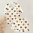 thumbnail image 6 of Halloween Pajama Set Women Buttery Breathable Ghost Graphic Short Sleeve Button Down Shirts and Shorts Relaxed Fit 2 Piece Sleepwear Cute Pj Sets Woman, 6 of 6