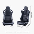 thumbnail image 3 of VEVOR Racing Seat, 2 Set, Adjustable Racing Cockpit with Wide Angle Reclining & High-Resilience Foam, Comfortable Racing Chair with Soft PVC Leather & Q235B Slider, Fit for Racing Cars & Go-Karts, 3 of 9