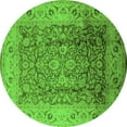 thumbnail image 1 of Ahgly Company Indoor Round Oriental Green Industrial Area Rugs, 7' Round, 1 of 4
