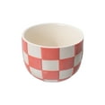 thumbnail image 3 of Mainstays Lennon 6" x 6" x 4.5" Round Coral Pink Checkered Ceramic Planter, 3 of 8