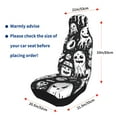 thumbnail image 4 of Vsdgher Black White Spooky Ghosts Automotive Seat Covers for Cars Trucks and SUVs – Car Seat Covers for Truck Seat Protectors Set of 2, 4 of 7