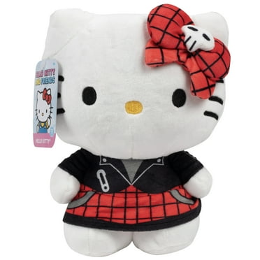 Hello Kitty and Friends Series 2, Hello Kitty Red Punks W Skull Bow Plush - Officially Licensed Sanrio 2025 Product from Jazwares - Great Gift for Kids, Girls, Boys & Fans, Ages 6 