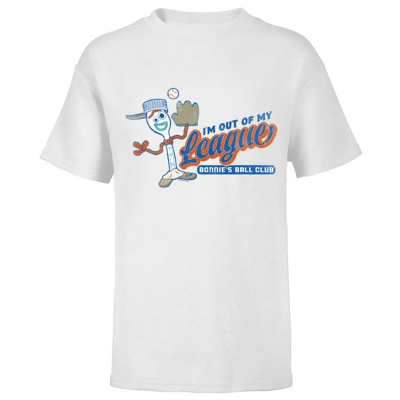 Disney and Pixar’s Toy Story Forky Baseball Sports My League - Short Sleeve T-Shirt for Kids - Customized-White