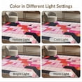thumbnail image 7 of ODIKA 4'x6' Washable Area Rug Pet Friendly, Non-Shedding Pink Geometric Abstract Mosaic Contemporary Triangular Motif for Bedroom, Reading Nook, 7 of 7