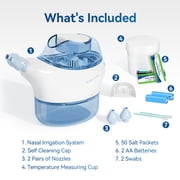 Nascool Nasal Irrigation System with 50 Salt Packets, Sinus Rinse Machine for Nasal Symptoms