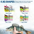 thumbnail image 5 of Ice Fishing Jigs, 20pcs Dancing Ice Fishing Jig Rubber Skirt Kit Winter Ice Fishing Lures Ice Fishing Lures and Jigs Walleye Ice Fishing Gear for Ice Jigging Panfish Crappie Panfish Pike, 4 Styles, 5 of 8