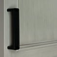 thumbnail image 4 of 3-3/4 in. Center Embossed Leather Strip Rectangle Cabinet Pulls, Matte Black, 4 of 6