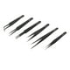 thumbnail image 5 of Juego de 6 pinzas de precisión para manualidades, decoración de cejas y uñas, de acero inoxidable Desafilado, 5 of 9