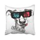 thumbnail image 1 of Funda de Almohada Retrato de Perro Divertido Azul ABPHQTO Gafas 3D 50x50 cm, 1 of 2