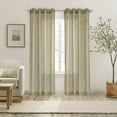 thumbnail image 4 of Boucle Sheer Grommet Curtain Panel 52 x 84 in Tan, 4 of 7