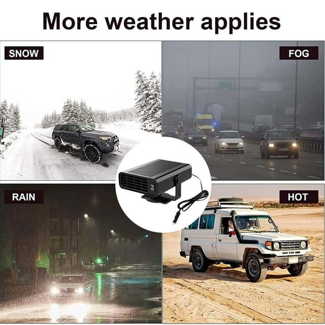 BotaniNest Car Heater 12V 120W Portable Car Heater That Plugs Into Car Heater Fans 2 In 1 Heating & Fast Heating Defrost With Plug In