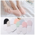 thumbnail image 4 of Qarigey Calcetines de verano para el antepié, calcetines cortos para cubrir los pies para niñas al aire libre que usan Medias Blanco Qarigey AP009905-02, 4 of 6