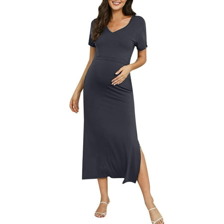 

Women Maternity Dress Short Sleeve Nursied Baby Dress Nightgown Breastfeeding Nightshirt Dress Mama Sundress Casual Fashion Summer Clothes
