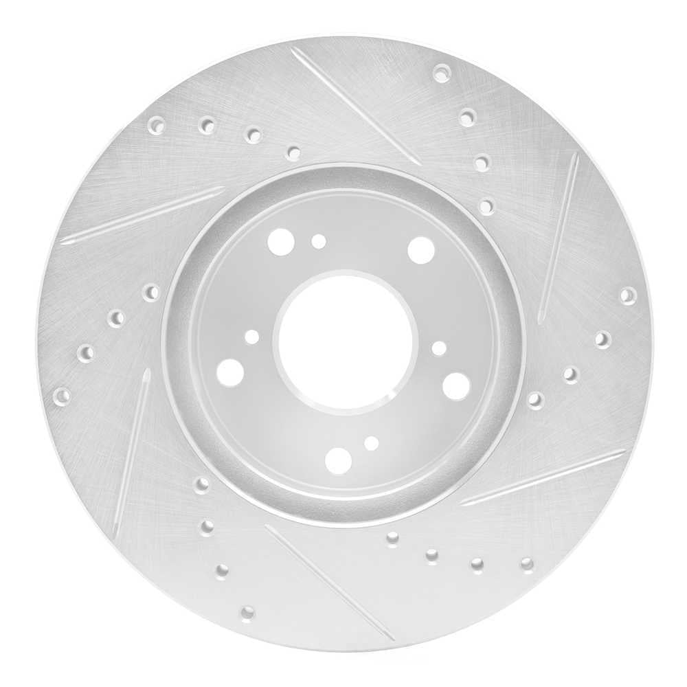 Dynamic Friction Company 631-59042L DFC Brake Rotor - Drilled And Slotted - Silver