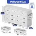 thumbnail image 6 of ModFusion 7 Drawer Dresser with Antique Handles & USB Power Outlet, Organizer Bag Wood Storage Cabinet Chest of for Living Room, Entryway, Hallway, White, 6 of 9