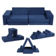 thumbnail image 2 of Yeshouse Sofá modular de espuma de alta densidad para niños, juego seccional de 8 piezas con fundas extraíbles, convertible, ideal para sala de juegos o dormitorio, 2 of 8