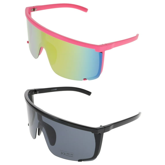 Flawless Oversized Super Shield Mirrored Lens Sunglasses