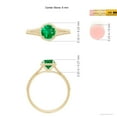 thumbnail image 5 of ANGARA Natural Emerald Twist Rope Split Shank Ring in 14K Yellow Gold for Women (Size-6mm) | May Birthstone, Birthday, Anniversary, Jewelry Gift for Women | Natural Emerald Ring, 5 of 9