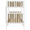 thumbnail image 4 of Max & Lily Bunk Bed, Scandinavian Solid Wood Twin over Twin Bunk Beds for Kids, White/Blonde, 4 of 10