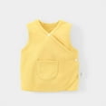 thumbnail image 2 of Kaemgyyd Unisex Infant Newborn Clothes Baby Cotton Button Sleeveless Vest Soft Solid V-Neck Vest with Pocket 0-3 Y, 2 of 3
