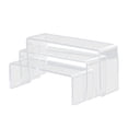 thumbnail image 1 of 3Pcs Acrylic Display Stand Ladder Display Riser for Doll Figure Collectibles clear, 1 of 8