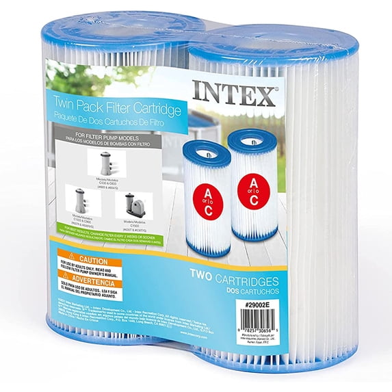 Open Box Intex Easy Set Pool Type A Filter Cartridges Twin Pack | 29002E - Open Package