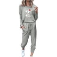 thumbnail image 2 of Moxiu Women 2 Piece Outfits Sweatsuit Christmas 2023 Lounge Sets for Women Two Piece Long Pants Outfit Lightweight Long Sleeve Crewneck Pullover Tops Long Pants Tracksuit, 2 of 5