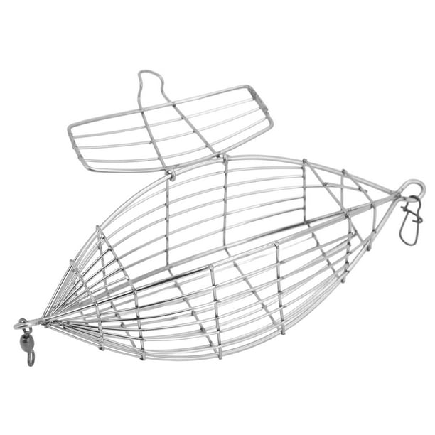 SHAR Fishing Bait Cage Stainless Steel Lure Cage Carp Fishing Trap Basket  Feeder Holder for Shrimp Crab Fish BaitsM 