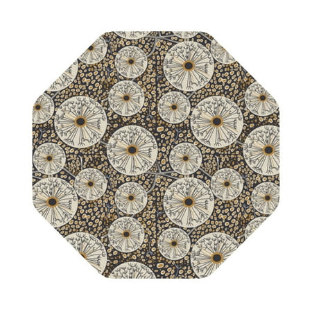 

Matuu Dandelion Flower for Cup Coasters Set of 6 Leather Coasters Desk Coasters for Office Measures 4” x 4” Octagon