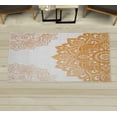 thumbnail image 1 of Flora Decorative Rug, South Mandala Design Vibrant Color Ornamental Style of Illustration, Quality Carpet for Bedroom Dorm and Living Room, 6 Sizes, Pale Orange, by Ambesonne, 1 of 1