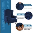 thumbnail image 2 of Fundas de sofá de terciopelo elástico para 3 cojines, fundas de sofá, fundas de sofá, protector de muebles, suave con parte inferior elástica antideslizante, hechas de terciopelo grueso y cómodo (sofá de 72 a 90 pulgadas, gris)NavyWing Chair, 2 of 5