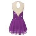 thumbnail image 3 of TiaoBug Kids Girls Sparkle Mesh Splice Figure Ice Skating Dress Ballet Dance Leotard, 3 of 7