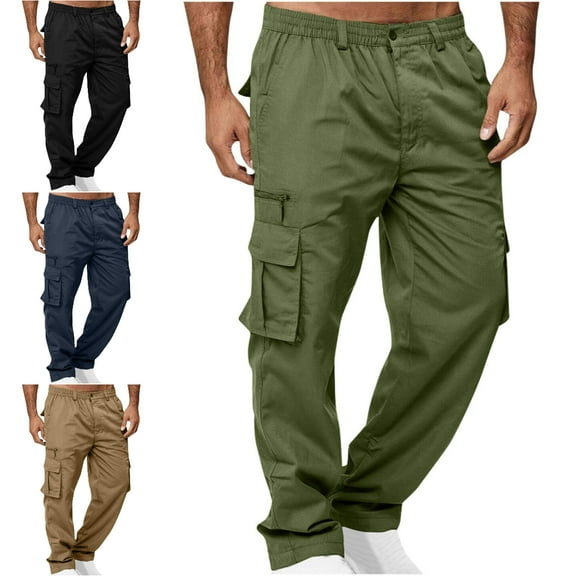 Xzbqbs Mens Cargo Work Pants Durable Tactical Quick Dry Pants Outdoor Water Resistant Hiking Construction Pants with Multi Pockets